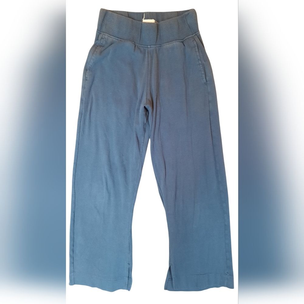Pact Womans Sweatpants XS Blue Ribbed Activewear Outdoor Comfort Loungwear
